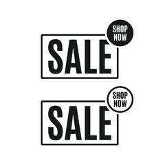 Sale Sign, Shop Now, Discount Sign, Black Friday Sale Sign, Vector Illustration Background