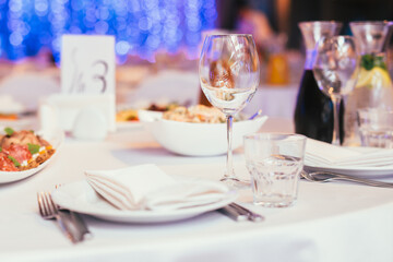 table setting for a dinner