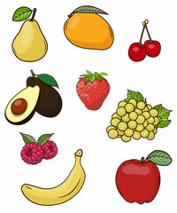 set of Vector fruits