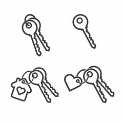 Key vector icon for graphic and web design.