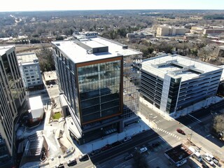 drone shots of downtown raleigh © Oak City Drone