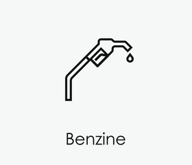 Pump benzine  vector icon. Editable stroke. Symbol in Line Art Style for Design, Presentation, Website or Apps Elements, Logo. Pixel vector graphics - Vector