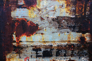Rusted metal texture background. Abstract corroded iron color wallpaper