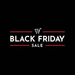 Fototapeta premium Black Friday banner. Vector illustration 