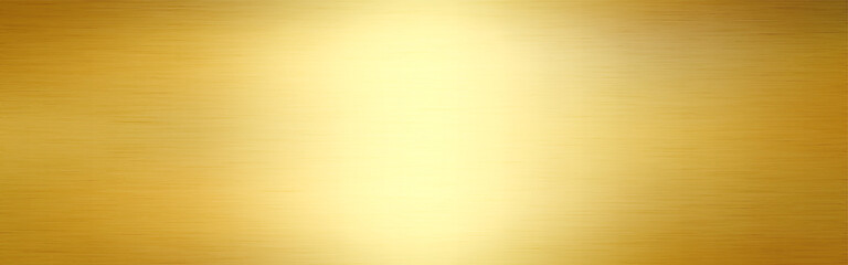 Gold wide texture. Luxury shining metal. Realistic steel for advertising. Golden foil with light effect. Bright gold background. Vector illustration