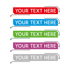 banner set, text box, title box, speech text, speech title, frame text, frame title, text border, title border	