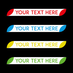 banner set, text box, title box, speech text, speech title, frame text, frame title, text border, title border	