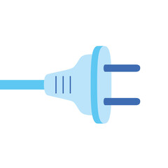 Electricity power plug flat icon isolated vector