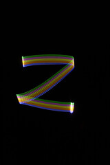 Light painted Letters