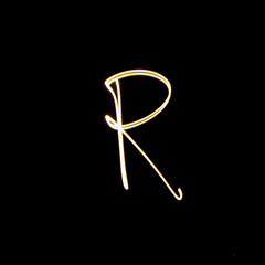 Light painted Letters