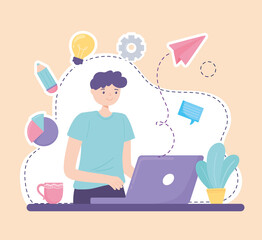 man working new idea