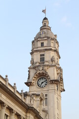 clock tower in the center