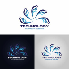Illustration vector graphic of technology logo. Good for your community or company logo