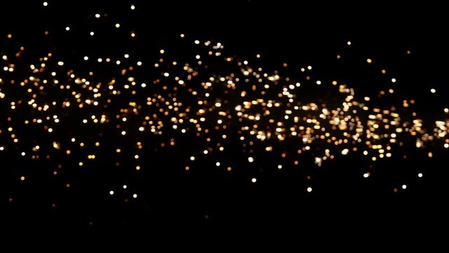 Super Slow Motion Shot of Fireworks Isolated on Black Baclground. Filmed on High Speed Cinematic Camera at 1000fps.