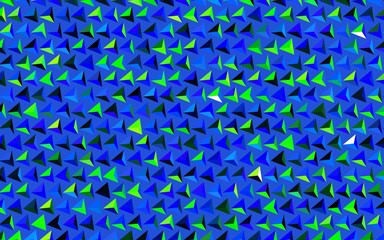 Dark Blue, Green vector texture with triangular style.