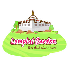 Lumpini Garden on White  background.