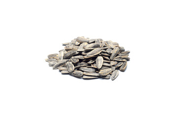 Dried Seed of Sunflower on white background.