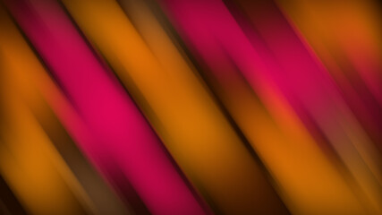 Twisted vibrant iridescent gradient blurred of pink brown and orange colors with smooth movement of the gradient in the frame with copy space. Abstract wide lines concept