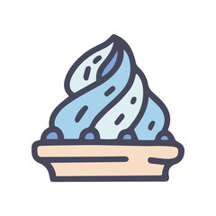 rotating fountain color vector doodle simple icon