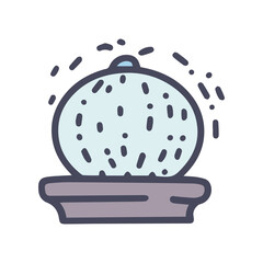 sphere fountain color vector doodle simple icon