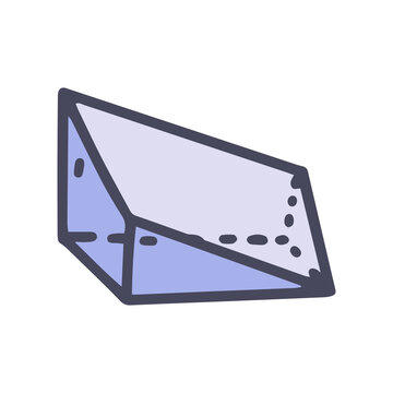geometric wedge color vector doodle simple icon
