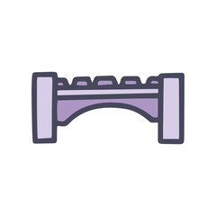sauna bench color vector doodle simple icon