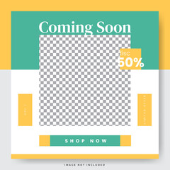 Minimalist fashion sale social media post template for your branding