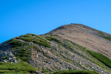 日本の百名山の薬師岳の登山道