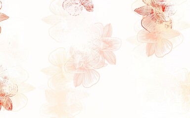 Light Green, Red vector natural backdrop with flowers.