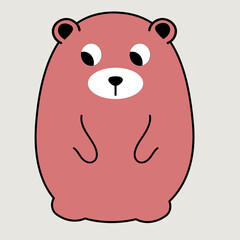 Obraz premium Cute animal . Hand drawn characters. Vector illustration
