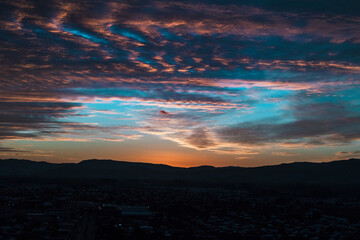 sunset in the mountains