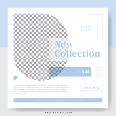 Minimalist fashion sale social media post template 