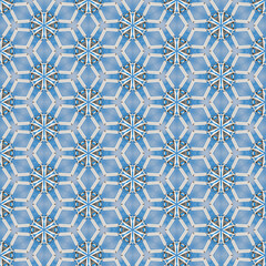 Beautiful Blue Patterns background. Geometric shapes that overlap each other to form a beautiful shape.