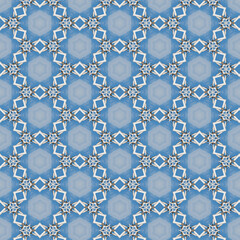 Beautiful Blue Patterns background. Geometric shapes that overlap each other to form a beautiful shape.