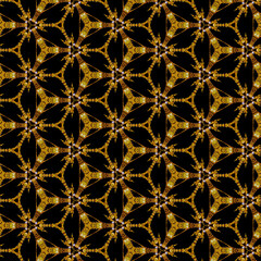 Luxury gold Patterns background. Geometric shapes that overlap each other to form a beautiful shape.