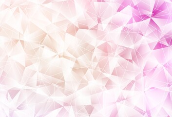 Light Pink, Yellow vector backdrop with lines, triangles.