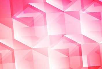 Light Pink, Yellow vector backdrop with hexagons.