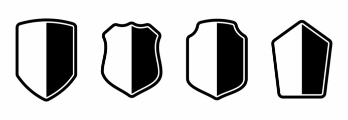 shield icon set, shield vector set symbol