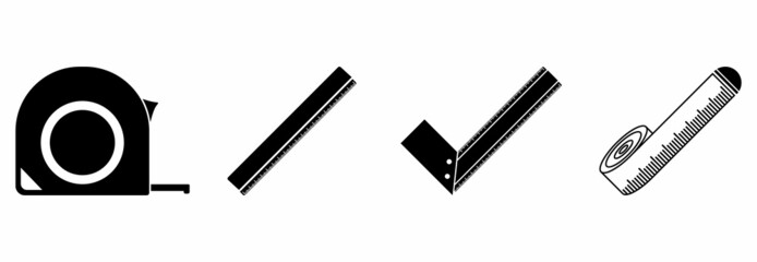 measuring instrument icon set, meter equipment icon set vector sign symbol