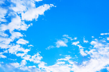 Background with blue sky and white clouds