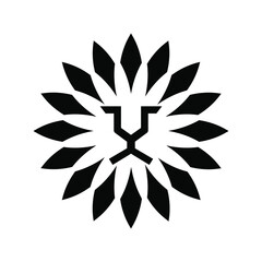 A design featuring a face lion with circle concept. Very suitable in various business purposes who wants to highlight unique logo for animal character also simple and fresh concept.