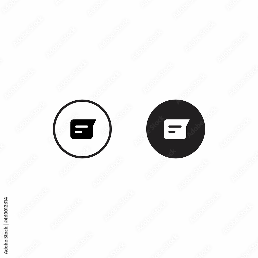 Poster new message button icon vector. write chat images