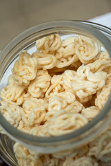 Krupuk or Kerupuk, Indonesia traditional crackers. selective focus