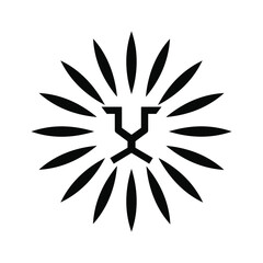 A design featuring a face lion with circle concept. Very suitable in various business purposes who wants to highlight unique logo for animal character also simple and fresh concept.