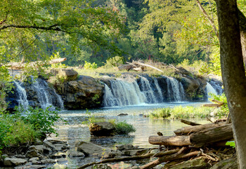 Sandstone falls on the New river near Hinton, West Virginia, USA.