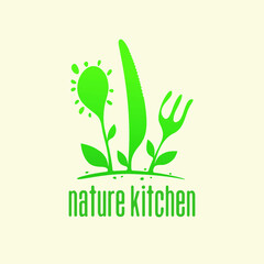 Nature kitchen logotype template