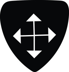 Black shield check mark icon   