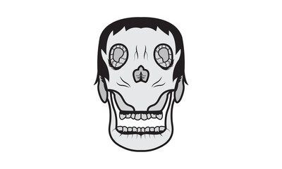 Frankensteins Zombie Skull Illustration