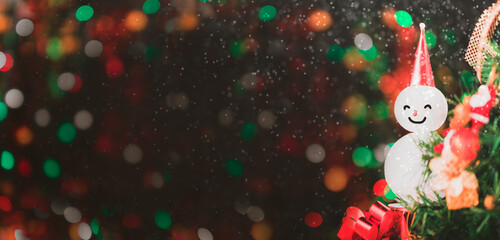 Snowman with Christmas tree