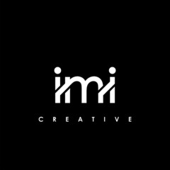 IMI Letter Initial Logo Design Template Vector Illustration - obrazy, fototapety, plakaty